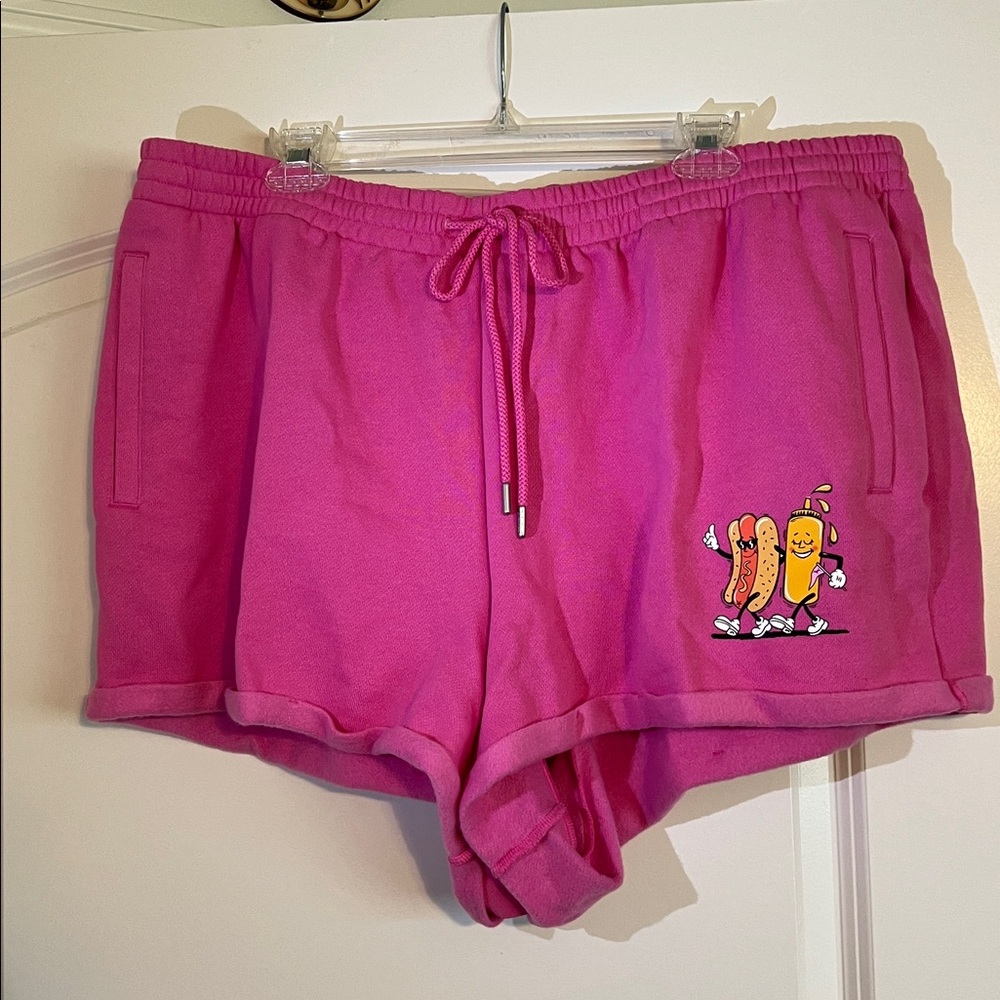 Victoria's Secret Pink x Pink
Ivy fleece rolled hem shorts  NWT